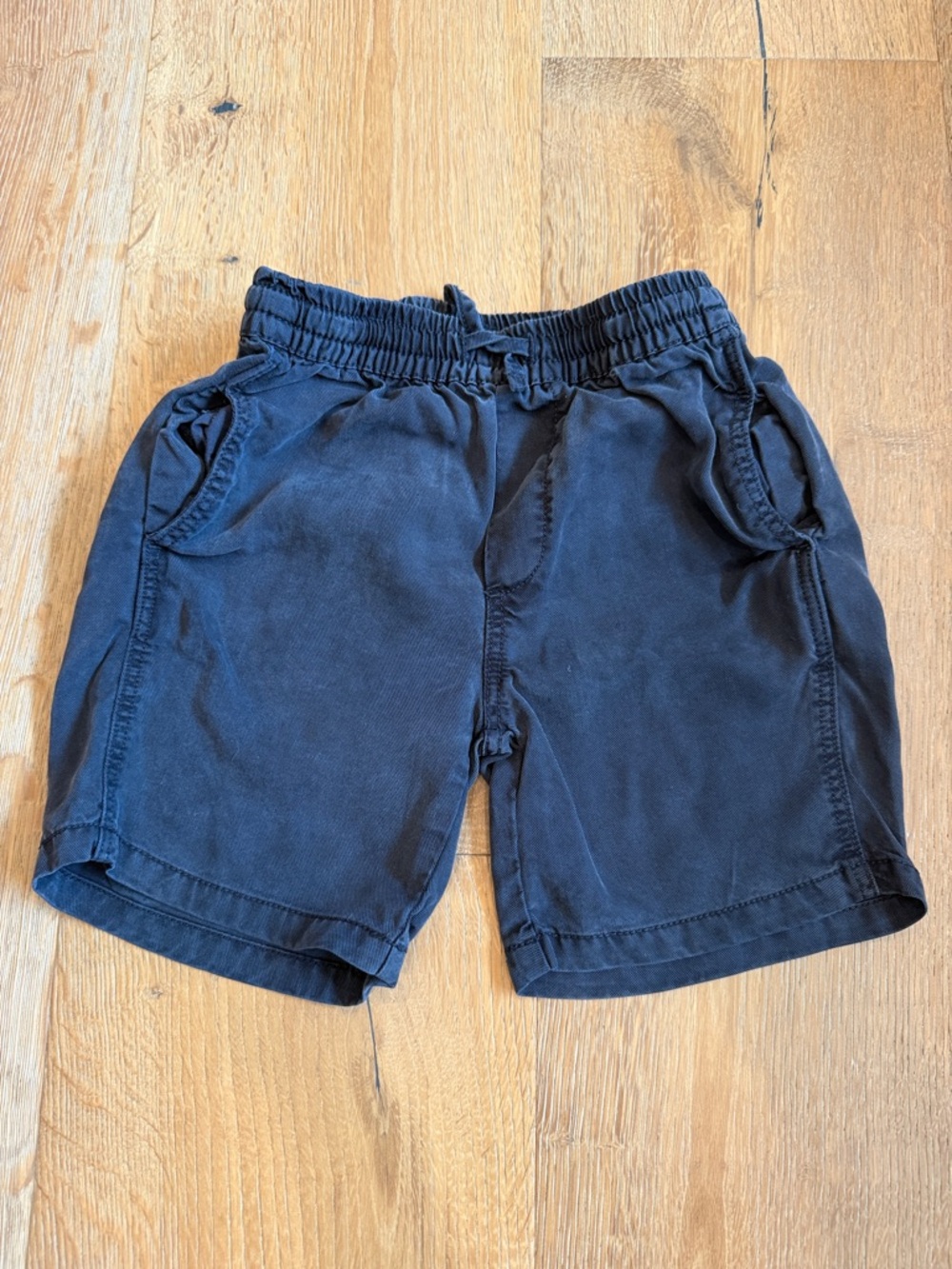 Zara Boys Dark Navy Elastic-Waist Shorts